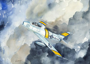 F86 Sabre Jet by Bob Lirette